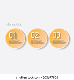 orange modern progress paper banners / can be used for infographics / numbered banners / horizontal cutout lines / graphic or website layout vector