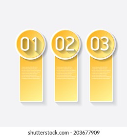 orange modern progress paper banners / can be used for infographics / numbered banners / horizontal cutout lines / graphic or website layout vector