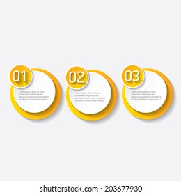 orange modern progress paper banners / can be used for infographics / numbered banners / horizontal cutout lines / graphic or website layout vector