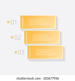 orange modern progress paper banners / can be used for infographics / numbered banners / horizontal cutout lines / graphic or website layout vector