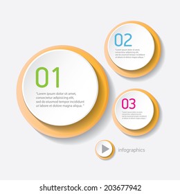 orange modern progress paper banners / can be used for infographics / numbered banners / horizontal cutout lines / graphic or website layout vector