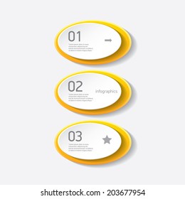 orange modern progress paper banners / can be used for infographics / numbered banners / horizontal cutout lines / graphic or website layout vector
