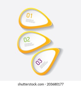 orange modern progress paper banners / can be used for infographics / numbered banners / horizontal cutout lines / graphic or website layout vector