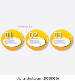 orange modern progress paper banners / can be used for infographics / numbered banners / horizontal cutout lines / graphic or website layout vector