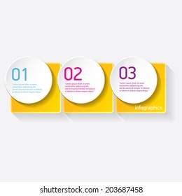 orange modern progress paper banners / can be used for infographics / numbered banners / horizontal cutout lines / graphic or website layout vector