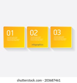orange modern progress paper banners / can be used for infographics / numbered banners / horizontal cutout lines / graphic or website layout vector