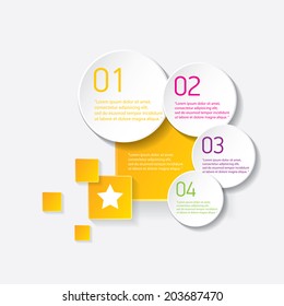 orange modern progress paper banners / can be used for infographics / numbered banners / horizontal cutout lines / graphic or website layout vector