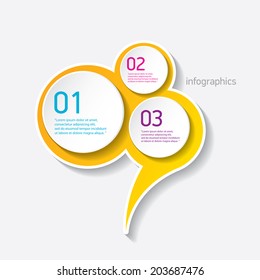 orange modern progress paper banners / can be used for infographics / numbered banners / horizontal cutout lines / graphic or website layout vector