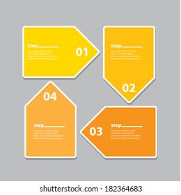 orange Modern trendy Design template / can be used for infographics / numbered banners / graphic or website layout vector