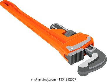 Orange Monkey Wrench