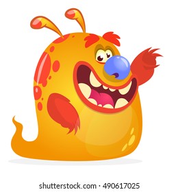 Orange monster cartoon