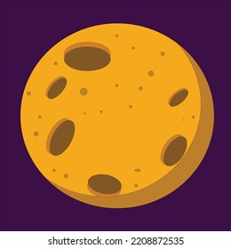 Orange moon design that can be used in Halloween projects