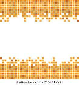 Fondo de mosaico naranja. Ilustración vectorial dibujada a mano