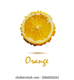 Orange is a mosaic of pieces. Vector illustration