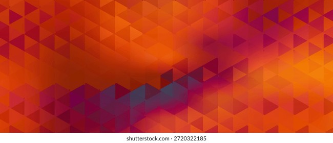 Fondo de píxeles de mosaico naranja con espacio de copia. Fondo de azulejo abstracto degradado. Fondo de rompecabezas artístico.