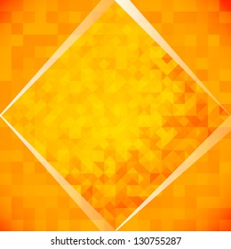 Orange mosaic tiles. Vector illustration, contains transparencies, gradients and effects.