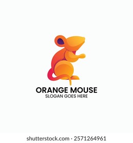 Orange Mouse Gradient Colorful Logo