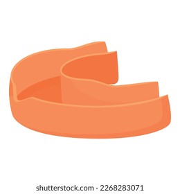 Orange mouthguard icon cartoon vector. Storage care. Oral teeth