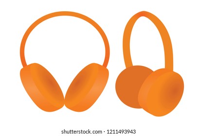 Orange muffs. vector illustration