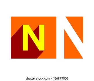 orange n alphabet typography typeset logotype alphabet font image vector icon logo symbol