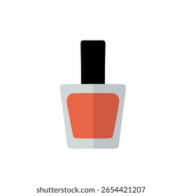 Laranja Unha Polonês Garrafa Vetor Ilustração Isolado no Fundo Branco