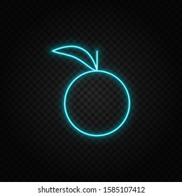 orange neon icon. Blue and yellow neon vector icon.