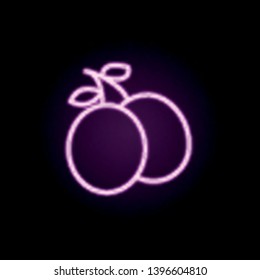 orange neon icon. Elements of Fruit set. Simple icon for websites, web design, mobile app, info graphics