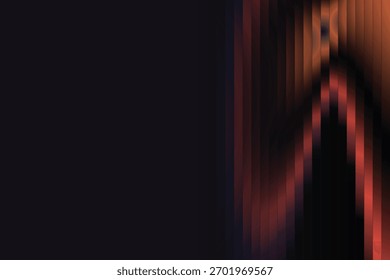 Orange Neon Ribbed Reflection Ripple Fractal Background