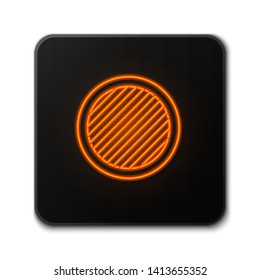 Orange neon sign on dark background  Warning road sign. Logo concept. Conceptual image of tools for repair, construction and builder.