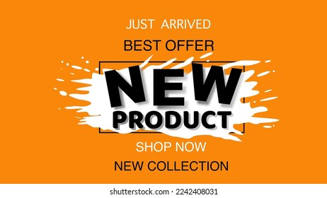orange new products banner for store