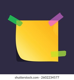 Orange  note paper high quality vector illustrator.