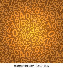 orange number background