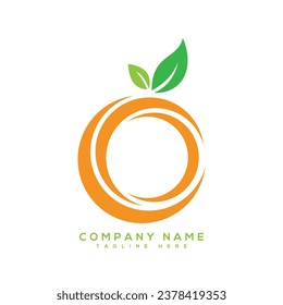 Orange 'O' Letter logo design template vector