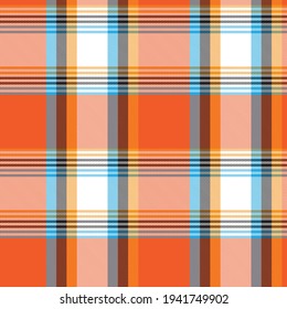 Orange Ombre Plaid textured seamless pattern suitable for fashion textiles and graphics