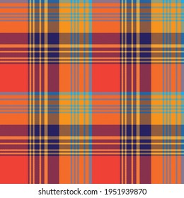 Orange Ombre Plaid textured seamless pattern suitable for fashion textiles and graphics