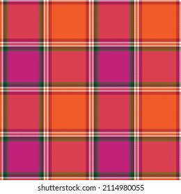 Orange Ombre Plaid textured seamless pattern suitable for fashion textiles and graphics