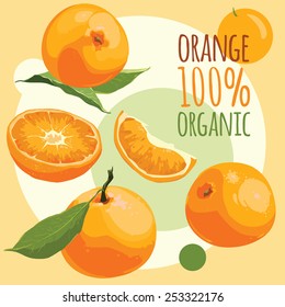 orange on abstract background