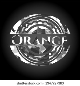Orange on grey camouflaged texture