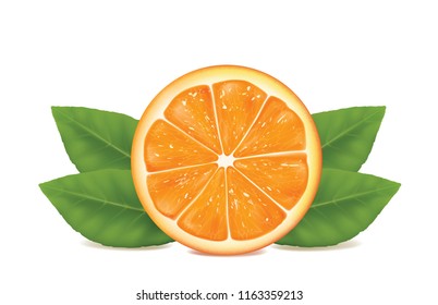 orange on white background