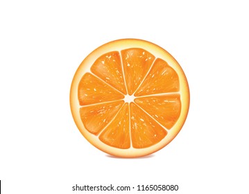 orange on white background