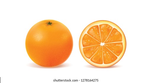 orange on white background