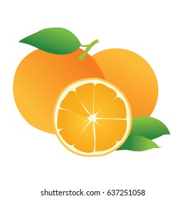 orange on white background