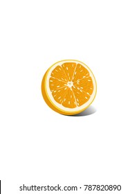 Orange on a white background