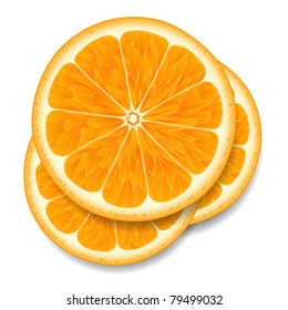 Orange on a white background