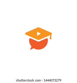 Orange Online Education Logo Icon.