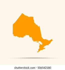 Orange Ontario Map Illustration