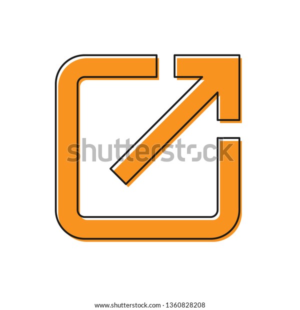 Orange Open New Window Icon Isolated のベクター画像素材 ロイヤリティフリー