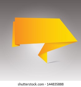 Orange origami banner