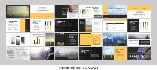 Orange Original Presentation templates or corporate booklet. Use in creative flyer and style info banner, trendy strategy mockups. Simple modern Slideshow or Startup.