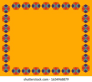 Orange Ornament  Frame, Brochure, Pattern, Background